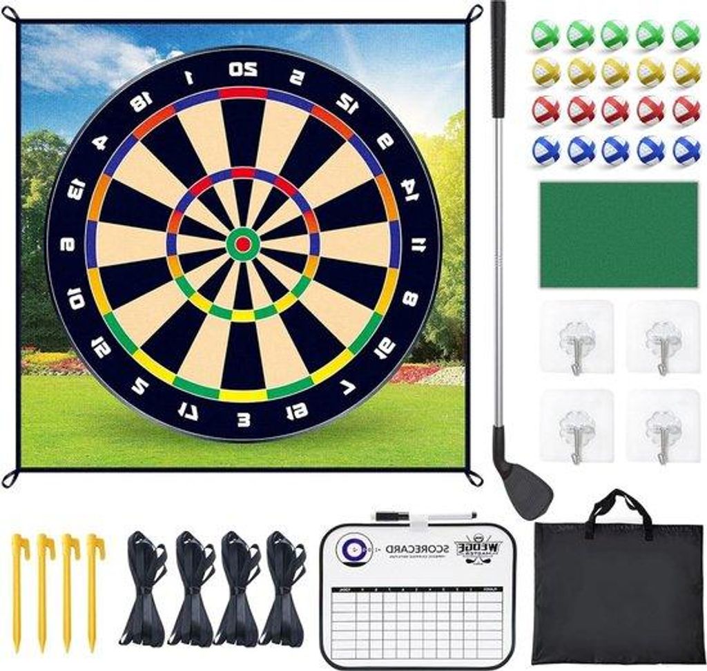 Golftrainingsmat 180 x 180 cm - Trainingsmat für Golfern - Interieur und Außen - Ideal für Golfanfänger - Praktisches Trainingsgerät