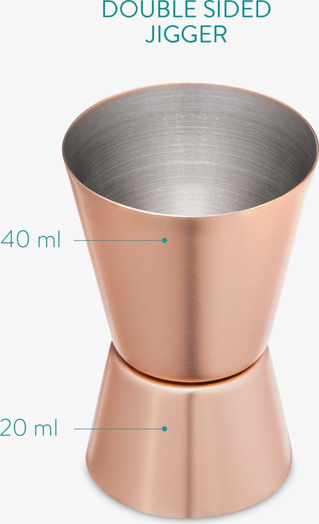 Navaris Moscow Mule Set 5 teilig - 4x Kupferbecher und 1x Produktbild 6