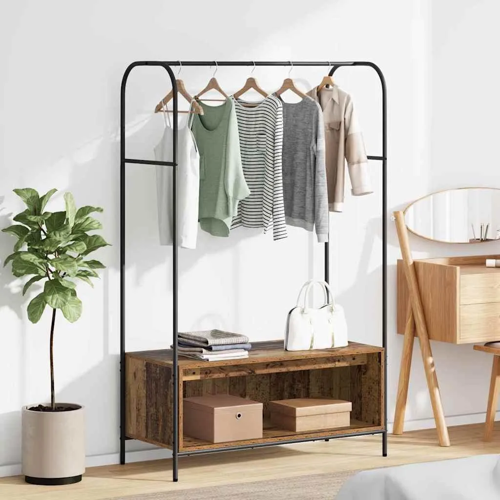 Best Möbel Appendiabiti marrone 100 x 44 x 160 cm in legno - Appendiabiti Cloris New6431716 1pacco