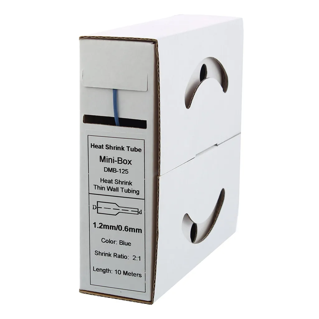 Manchon thermorétractable bleu 1,2 mm pour isolation fil électrique