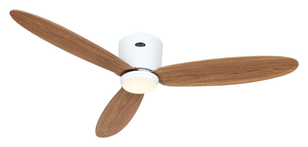 Deckenventilator ECO PLANO II 132 Weiß - Eiche natur WiFi mit Leuchte