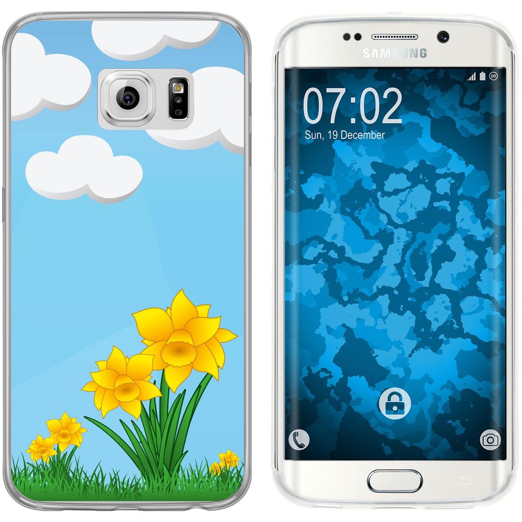 PhoneNatic Case kompatibel mit Samsung Galaxy S6 Edge Silikon-Hülle Ostern M4