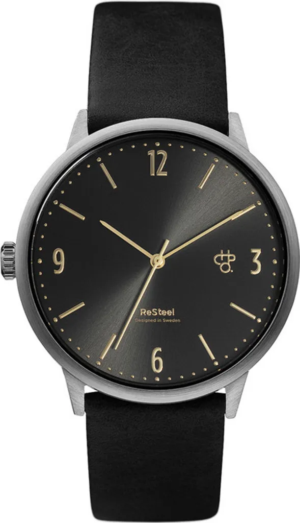 Montre Dorée CHPO Wednesday Cadran Noir - Bracelet Maille Ajustable