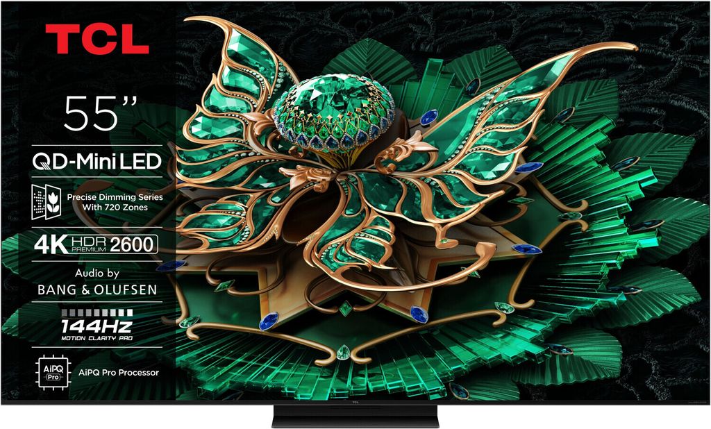 TCL Smart LED TV 4K UHD HDR 55Q7C, 138 cm, Kabellos, Clasa Produktbild 