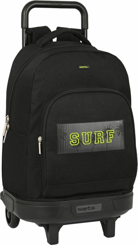 Schulrucksack mit Rädern Safta Surf Schwarz (33 x 45 x 22 cm)