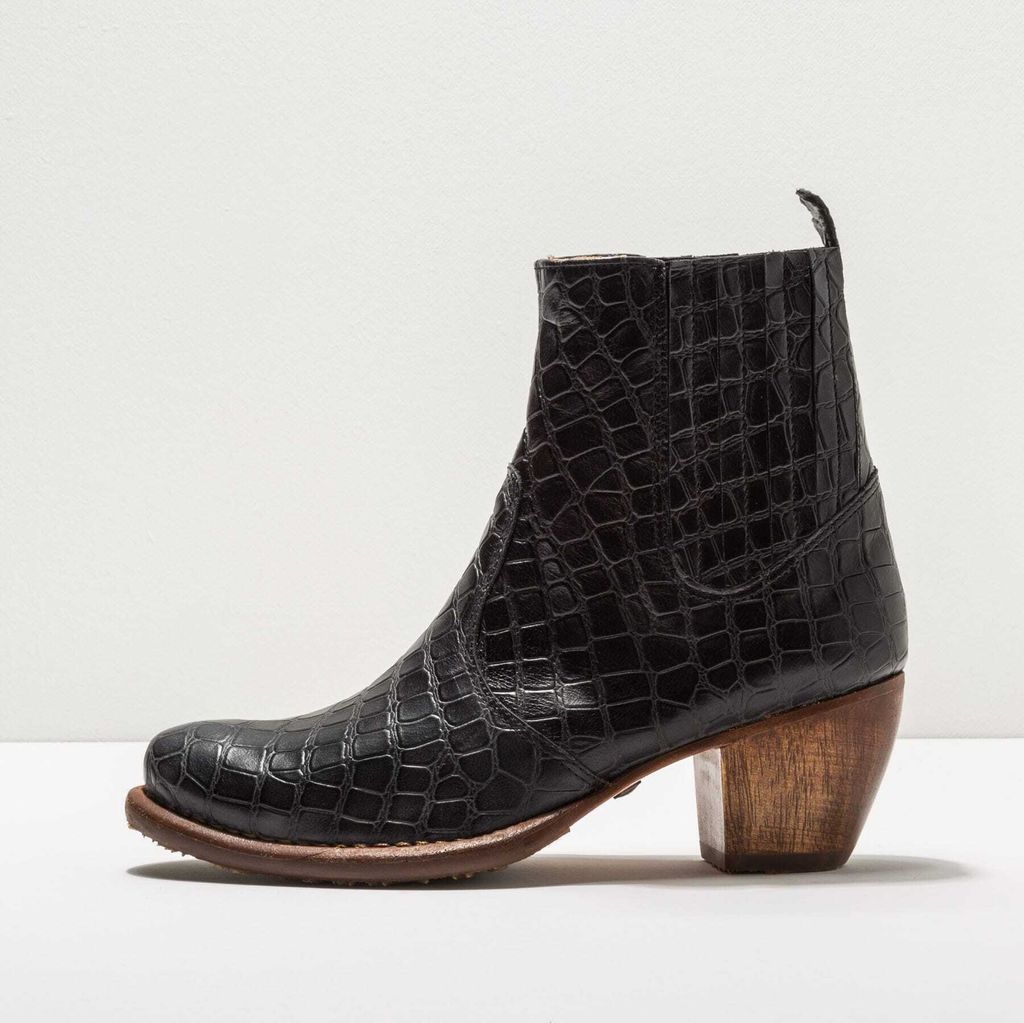Neosens Schnürstiefel mit hohem Absatz Damen S3102 ALLIGATOR NEGRO/ MUNSON Farbe Schwarz