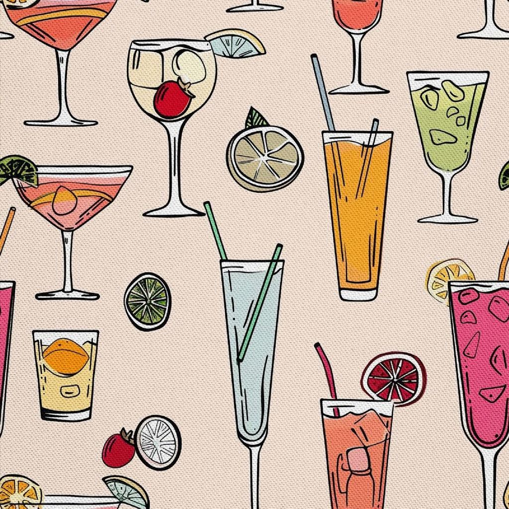 OUTDOOR DEKOSTOFFE OXFORD - Motiv Cocktail | DX8704