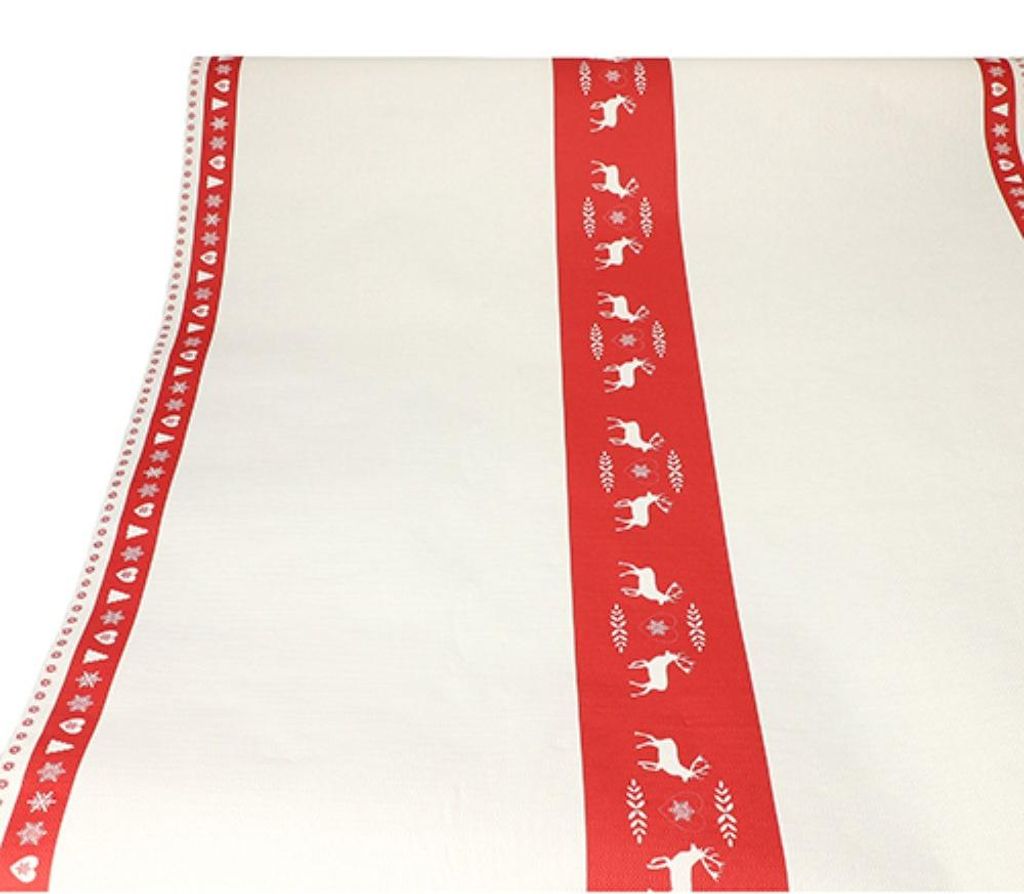 PAPSTAR Tischdecke "Rennes", Papier, 3 m x 1,2 m, festlich Nachbildungativ | Schrumpffolie (1 Rolle)