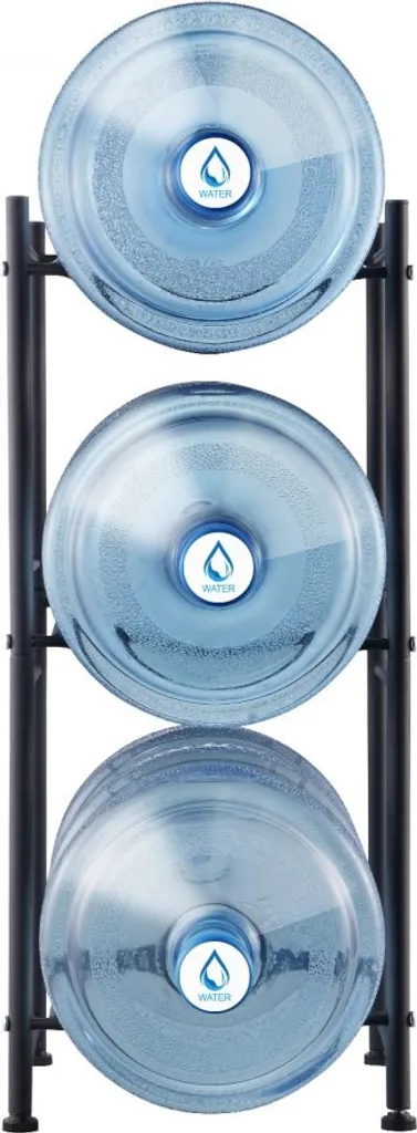 Support pour pichets d'eau - Rack 3 bouteilles noir pour maison et bureau - 9
