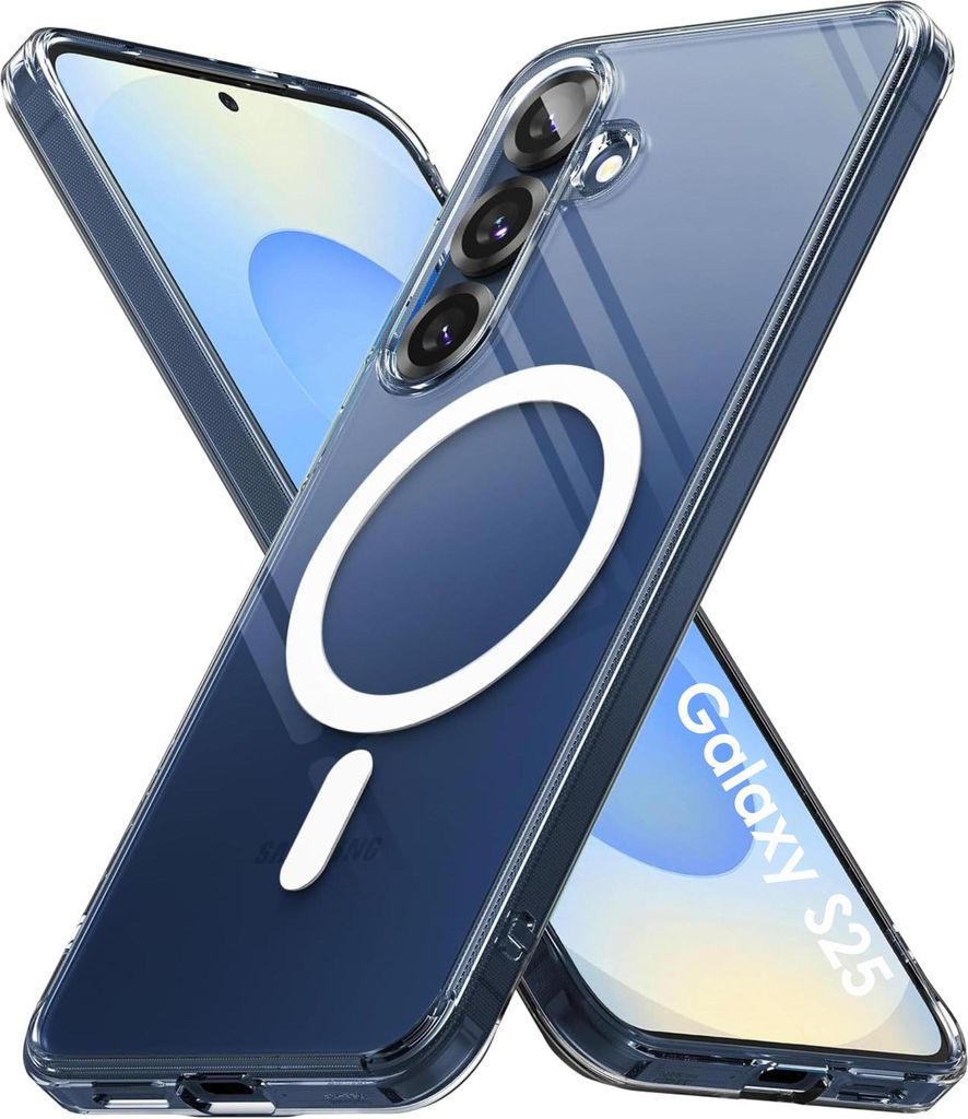 Hülle für Samsung Galaxy S25 - Magnetische Transparent Handyhülle Kratzfest Schutzhülle Ultra Dünn Phonillico