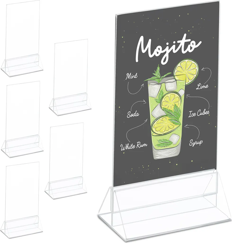 Set 6 Cornici in Acrilico A6 Relaxdays: Portafoto Moderni e Minimal - 3