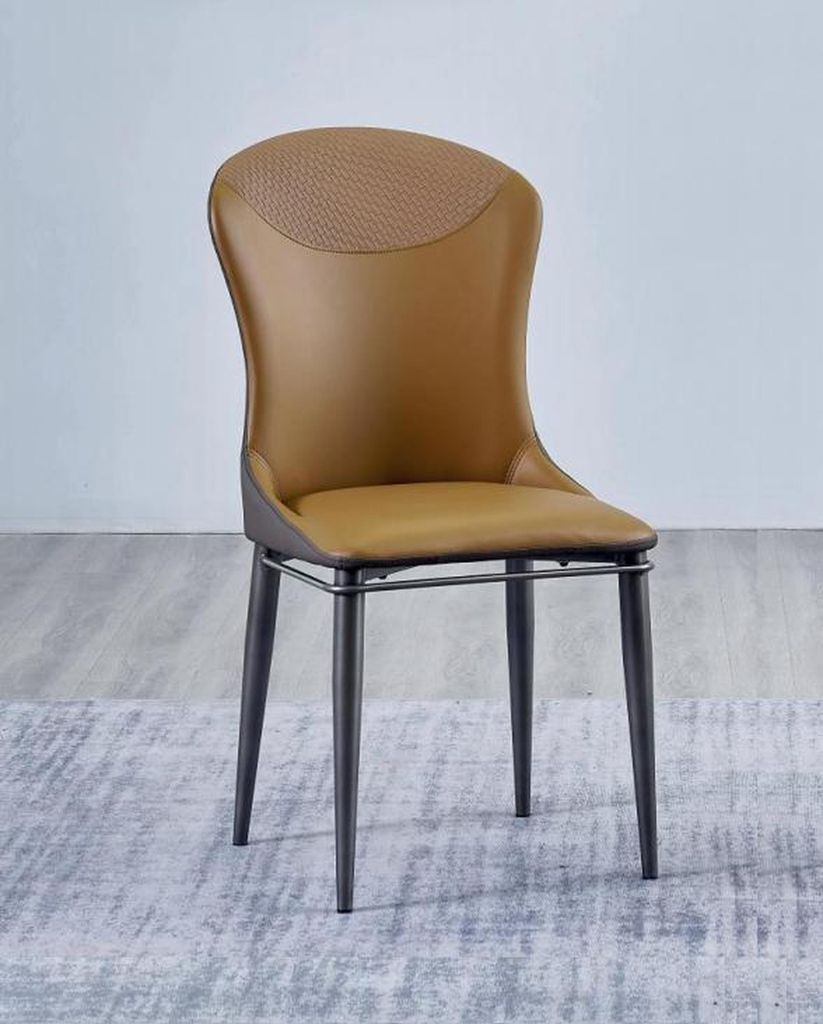Brauner Esszimmerr Einsitzer Polsterstühle Moderne Holzstühle