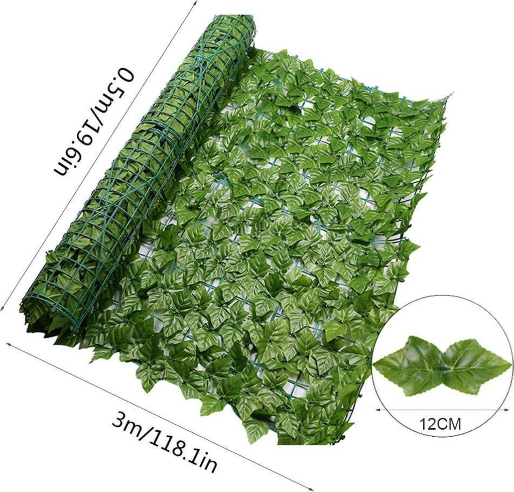 Künstlicher Efeu Zaun Bildschirm Künstliche Hecken Zaun und künstliche Blatt Screening Roll Dekoration für Outdoor-Dekor Garten