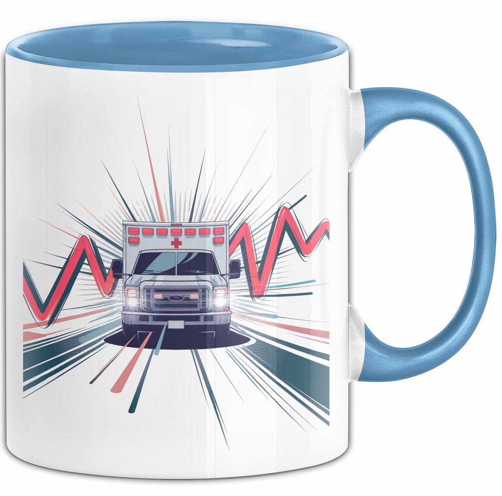 Notfallsanitäter Tasse Geschenk Lustige Geschenkidee Spruch Für Ersthelfer (Blau)
