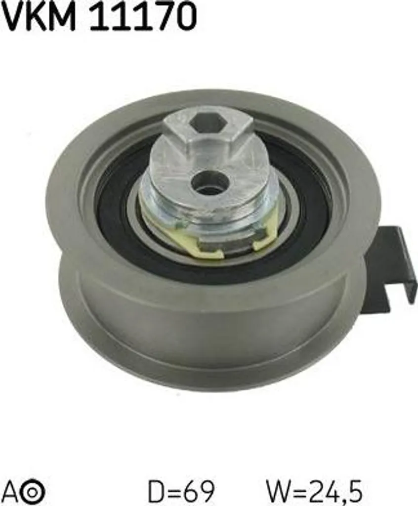 Rouleau tendeur SKF VKM 11170 pour courroie crantée Audi A4 A6 06A109243A