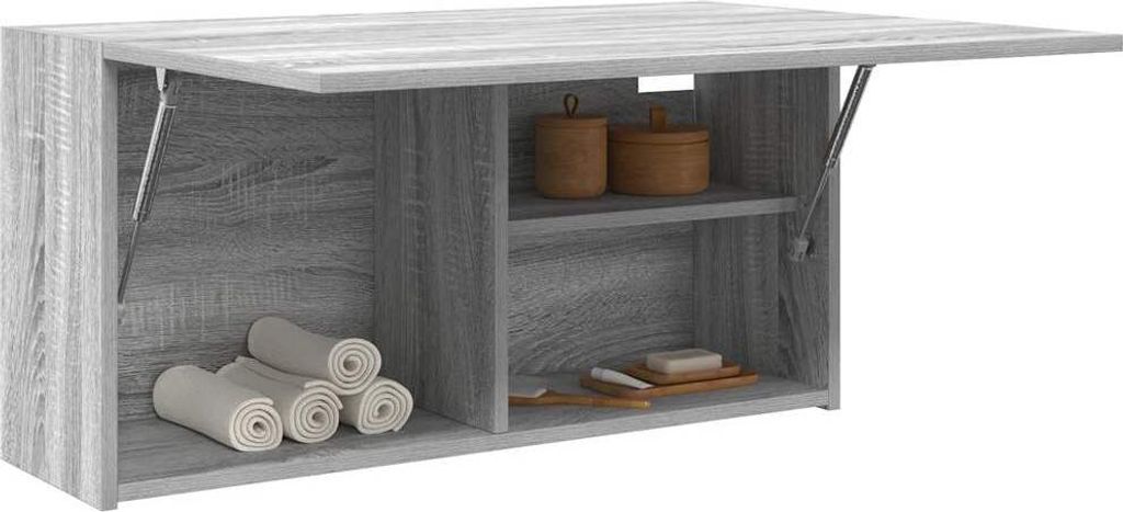 "2026 Aktion"Bad-Wandschrank/Badezimmermöbel- modernes Design - Grau Sonoma 80x25x40cm Holzwerkstoff Promotion732643 - Badezimmerschränke