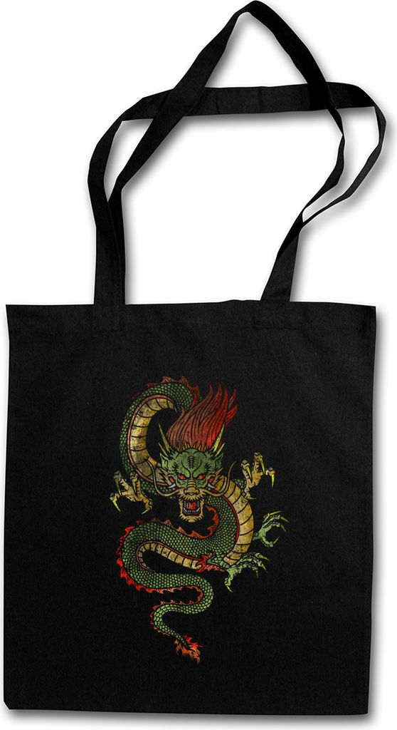 Urban Backwoods Chinese Dragon, Stofftasche, Farbe: Schwarz Produktbild 