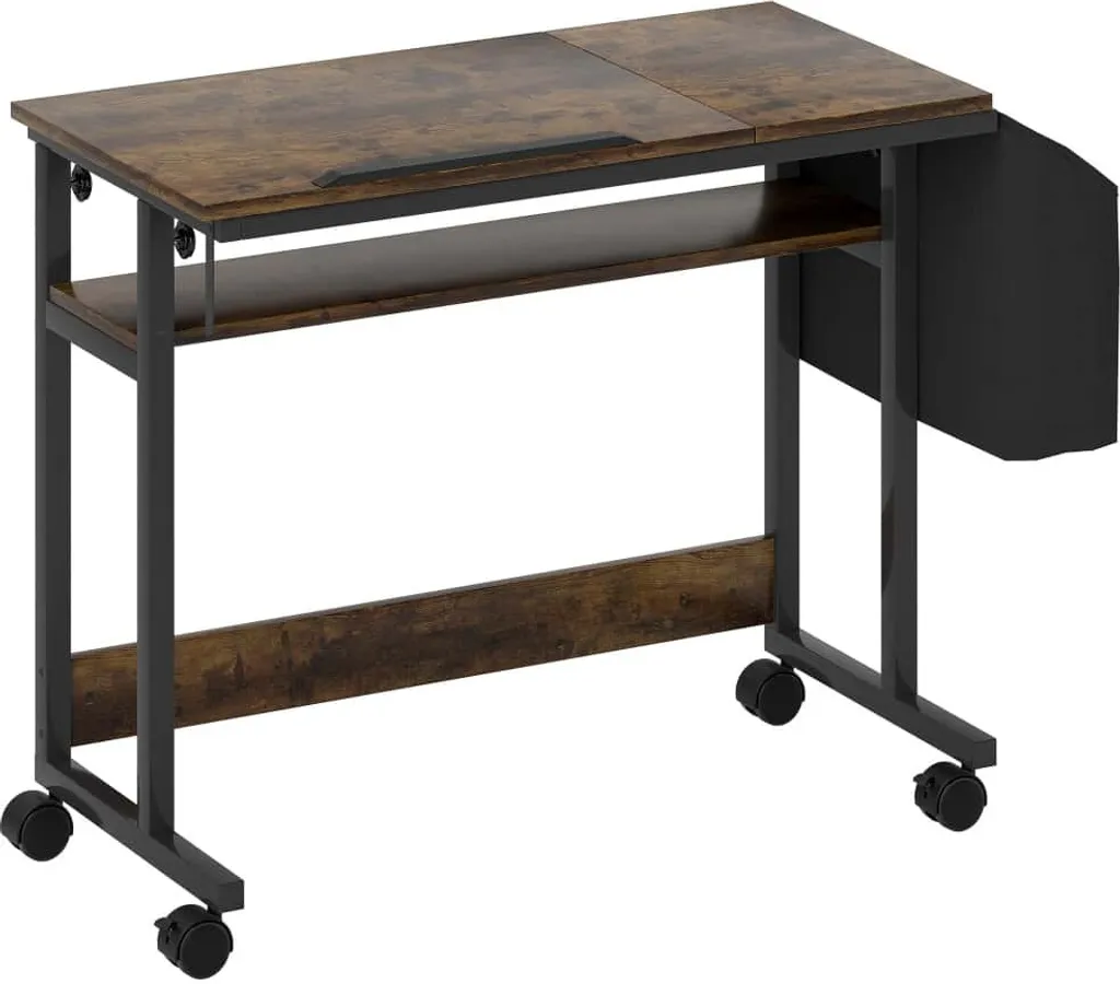 Table ordinateur ergonomique contre le mal de dos - Réglable Brun