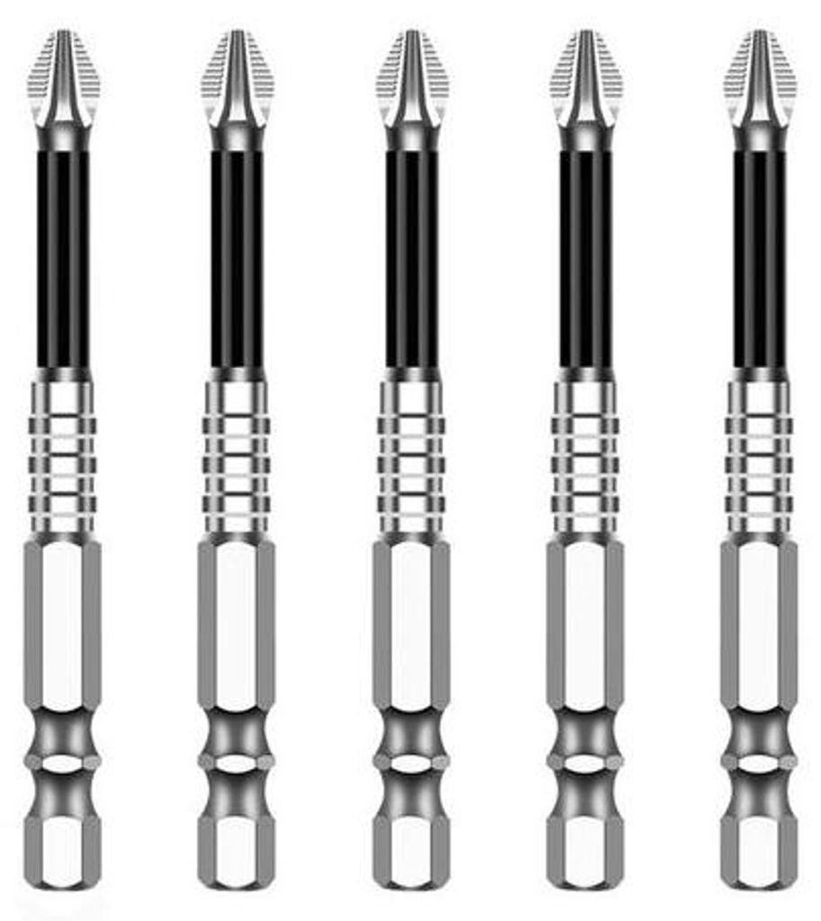 Elektrische Schraubenzieherkopf S2, Silber, 5er-Pack, 70mm