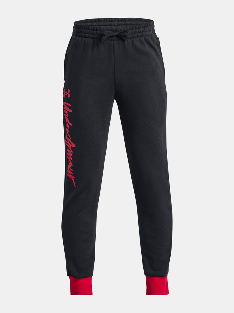 Under Armour Jogginghose Ua Rival Fleece Script Jgrs-Blk 1379789-001__YXS