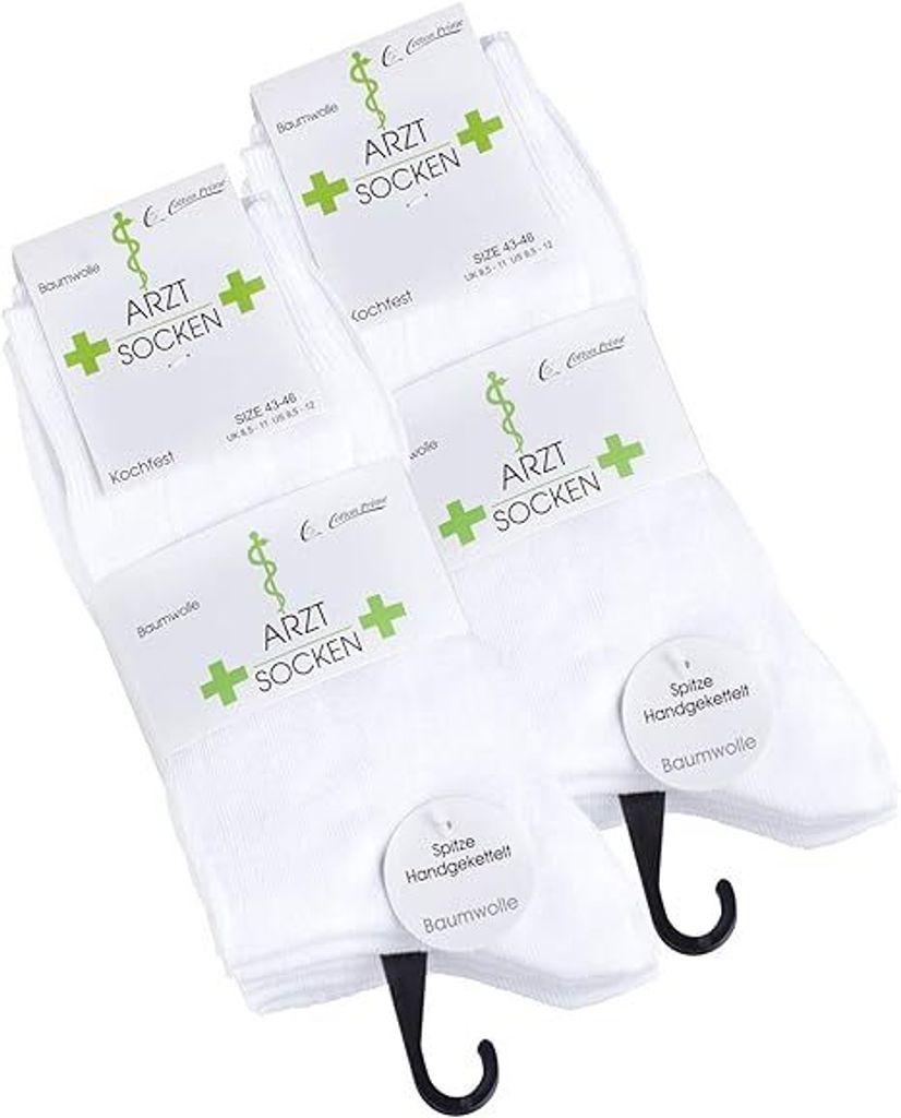 10 Paar Arztsocken Gr. 39-42 mit 100% Baumwolle Produktbild 