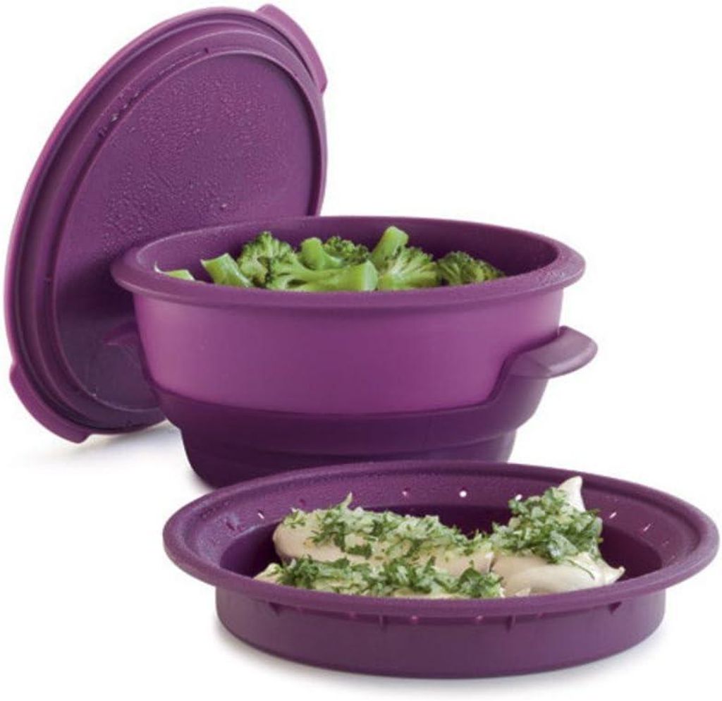 TUPPERWARE Mikrowelle MicroGourmet Dampfgarer lila Mikro Dampfwunder Micro