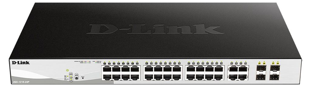 D-Link DGS-1210-24P/E Switch 24xGB 12xPoE 4xSFP Imagen del producto 