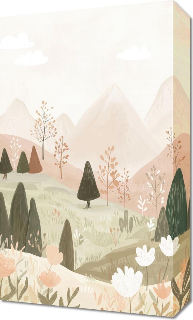 Bild 30x50cm Muster für Kinder, Mädchen und Jungen - Wiese