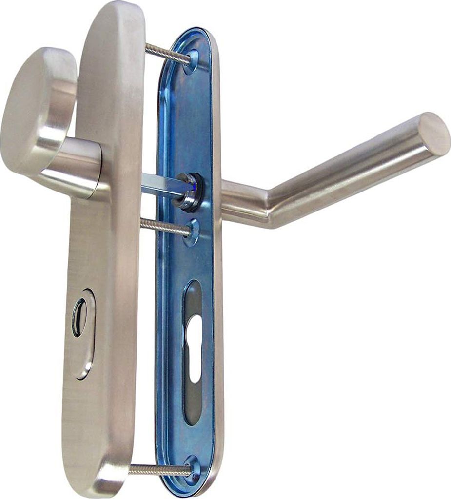 Edelstahl Wohnungstür Schutzbeschlag 1587 L-Form WE-72mm ES1 Mit ZA T, 67,90
