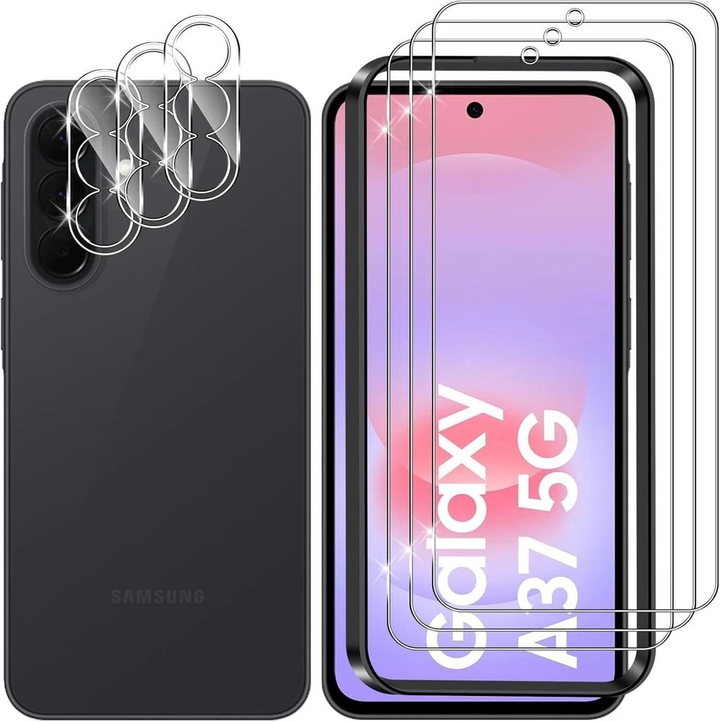 3X Schutzglas ( Display + Kamera ) für Samsung Galaxy A37 Produktbild 