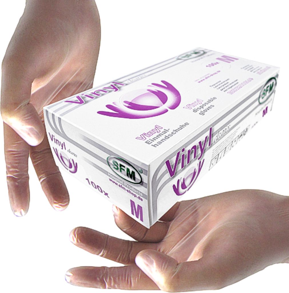 SFM® CLEARIES Vinyl-Einmalhandschuhe – Größe M Produktbild-Vorschau 2