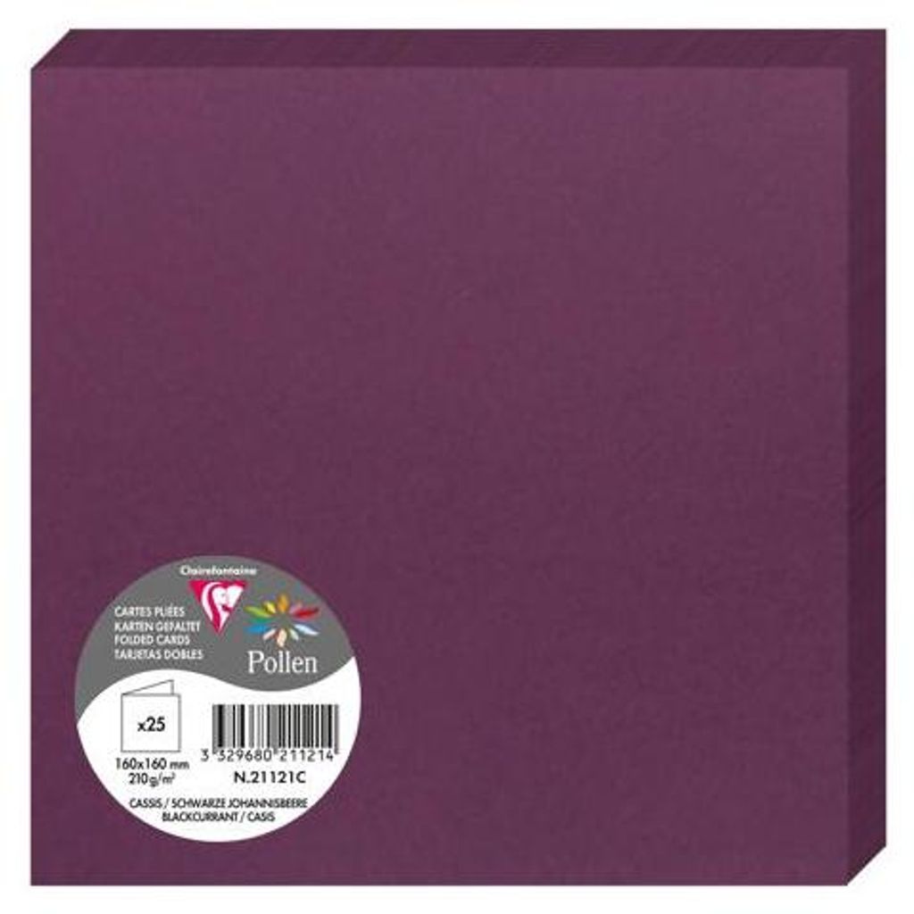 Clairefontaine Doppelkarte 160x160 cassis