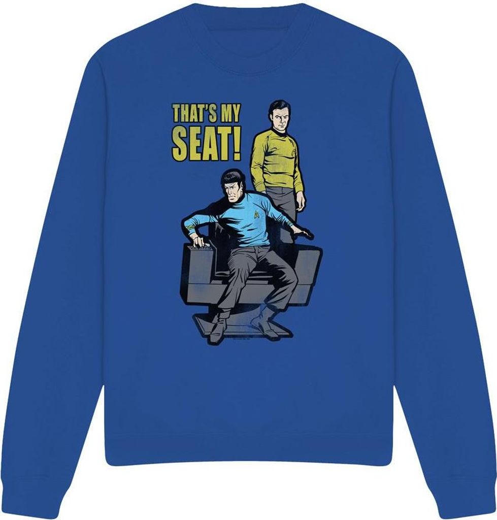 Star Trek - "My Seat" Sweatshirt für Herren/Damen Uni TV12127 (L) (Königsblau)