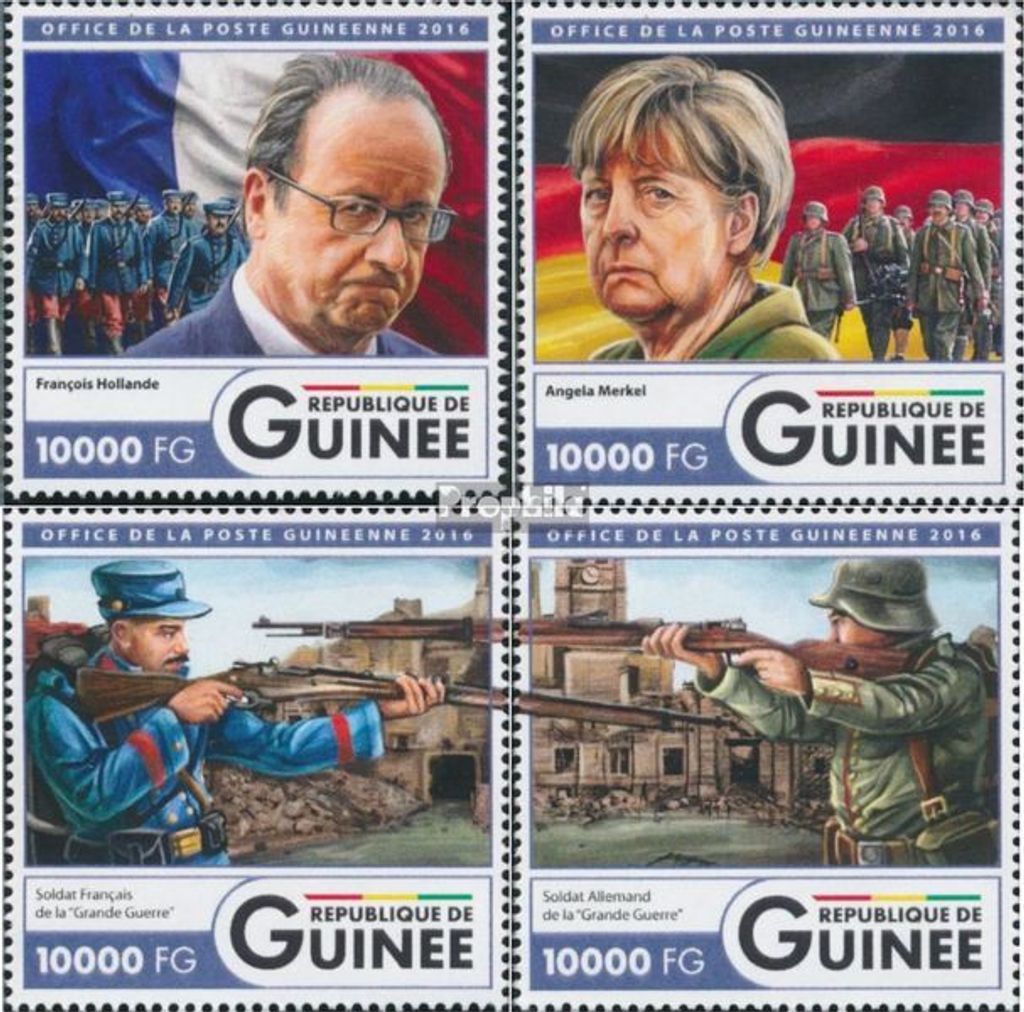 Briefmarken Guinea 2016 Mi 11991-11994 (kompl. Ausgabe) postfrisch Schlacht von Verdun