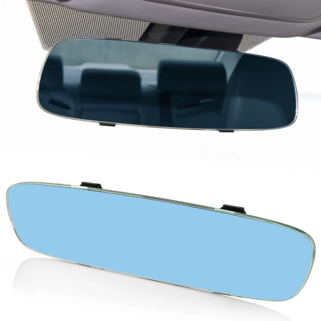 MidGard Auto Panorama Rückspiegel blendfrei, Blendschutz KFZ-Innenspiegel, Weitwinkel Spiegel mit Blendschutzfunktion 300 mm