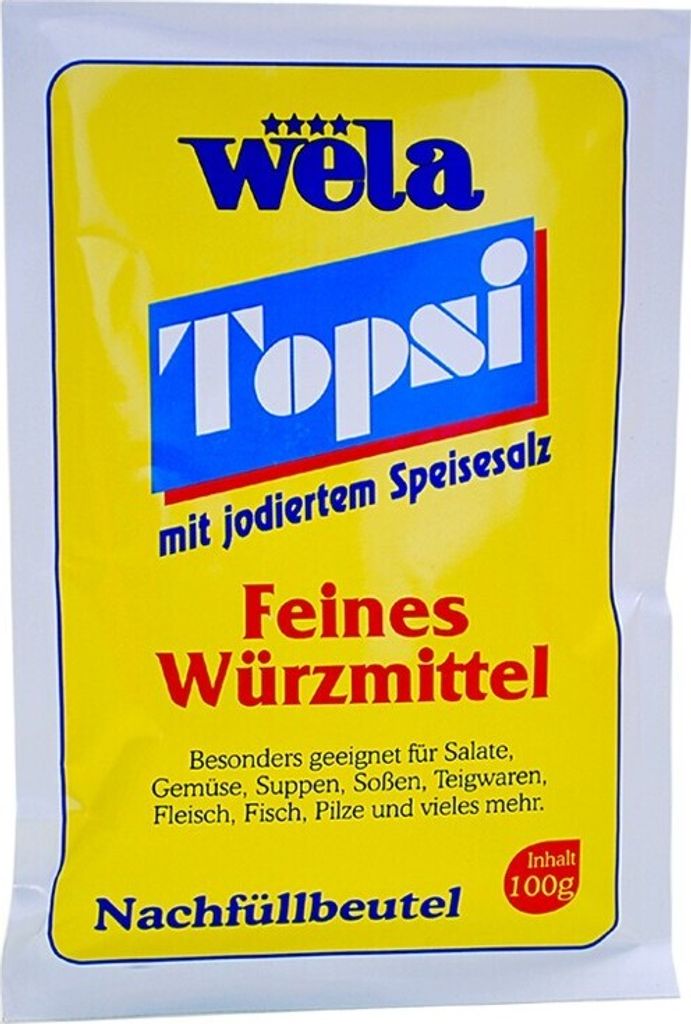 WELA - Topsi Nachfüllbeutel 100 g mit jodiertem Speisesalz