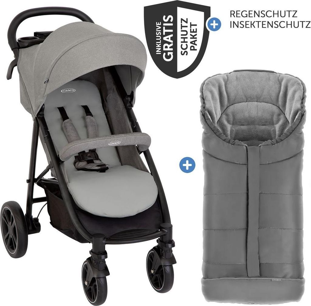 Graco Buggy & Sportwagen Eezefold DLX mit Einhand-Faltmechanismus,