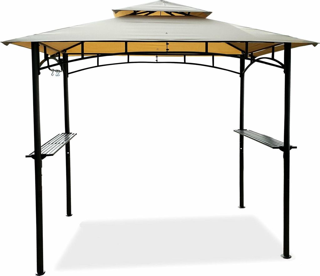 Grasekamp Grillpavillon BBQ 1,5x2,4m inkl. Flammschutzdach sand
