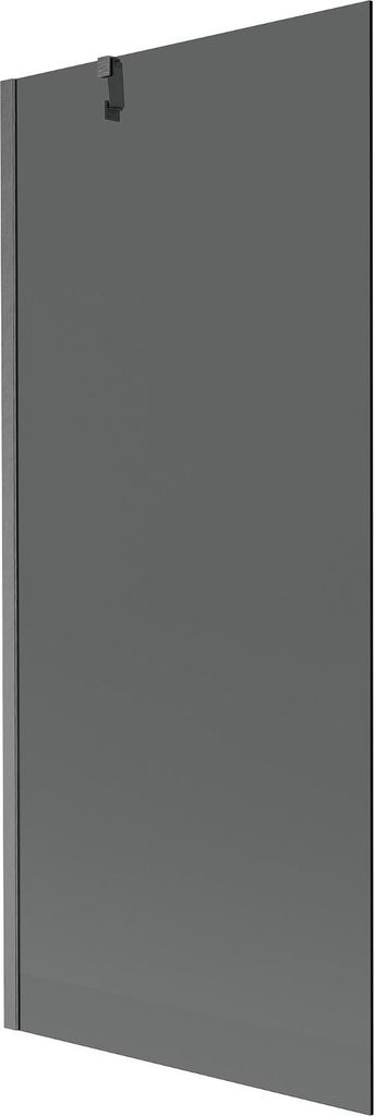 Mexen Next Badewannenfaltwand 1-flügelig 80 x 150 cm, Grafit, gebürstet Gun Gray - 895-080-000-00-40-66