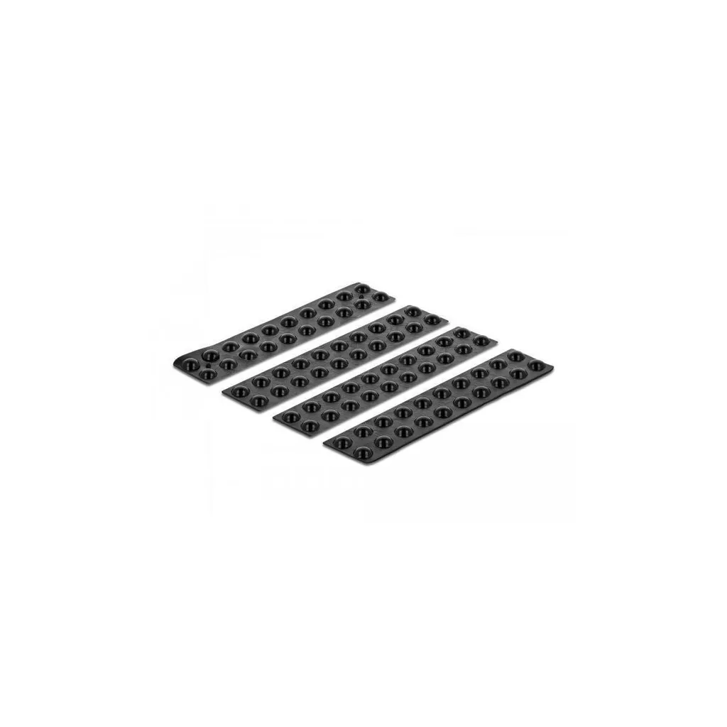 Anti-vibration et rayures : pieds caoutchouc 6x2 mm noirs Delock 80 pcs
