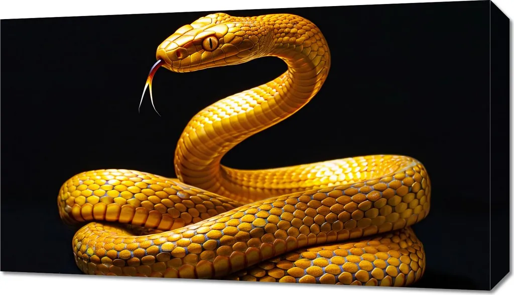 Déco Murale Serpent Doré 70x40 cm : Finissez-en avec les Murs Vides