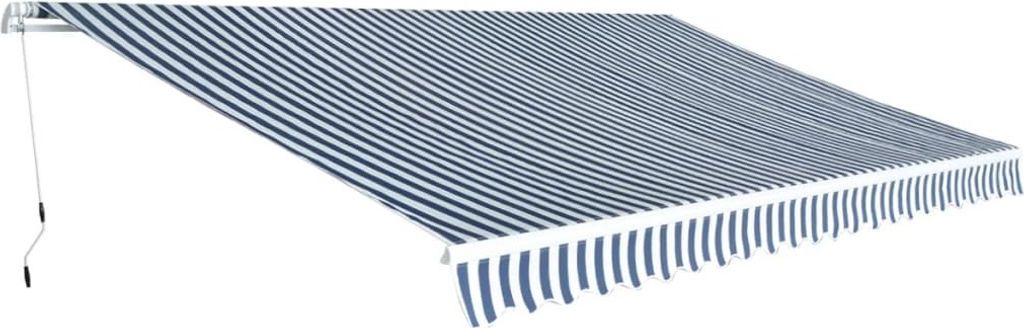 Maison Exclusive - Gelenkarmmarkise 500 cm Blau/Weiß