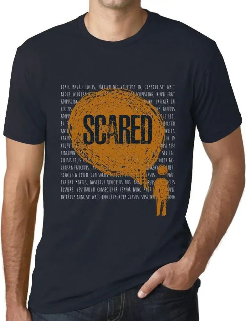 Herren Grafik T-Shirt Gedanken verängstigt – Thoughts Scared – Öko-Verantwortlich Vintage Jahrgang Kurzarm Lustige Druck Geburtstag Geschenk ...