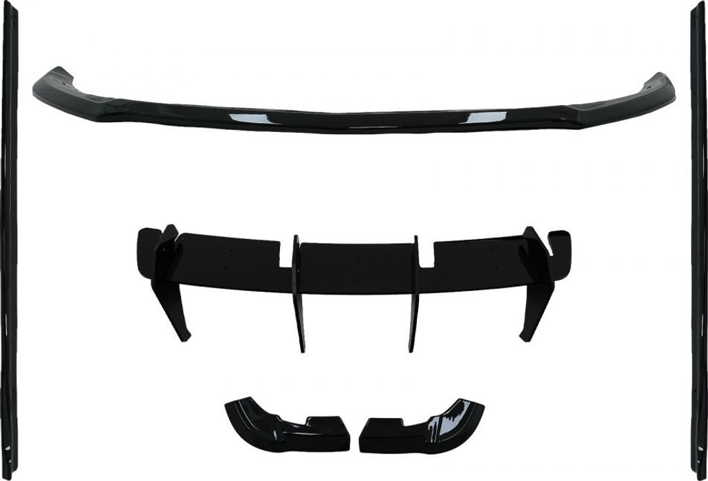 Aero Bodykit Stoßstange Lippe für Mercedes A-Klasse W176 Sport Line 15-18 Diffusor Erweiterungen.