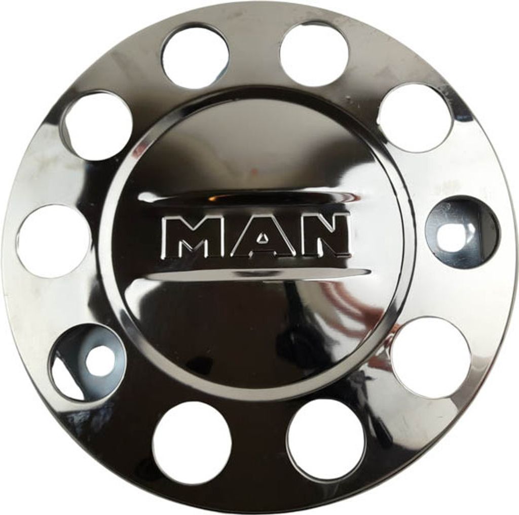 Vorderradabdeckung Nickel 22,5 MAN, Metallic, 10 Loch | Produktbild 