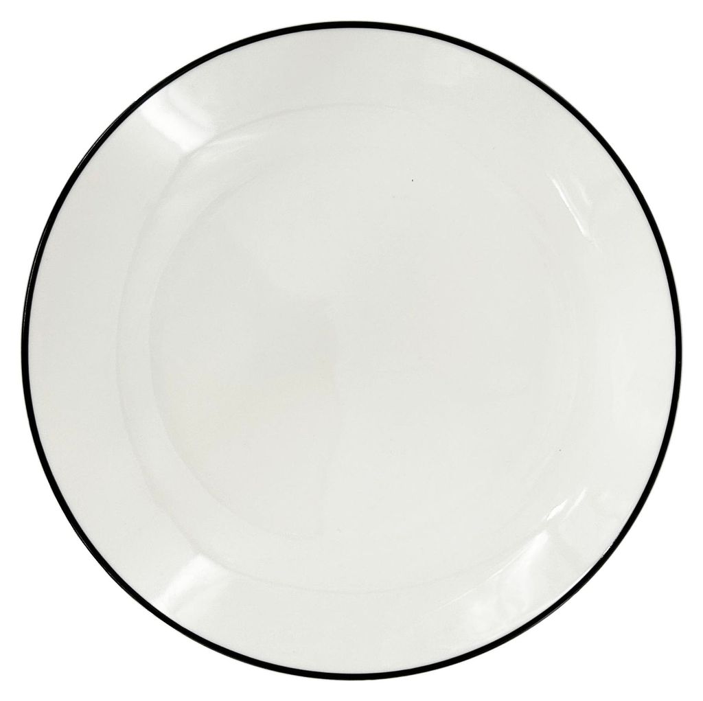 Porcelanowy talerz deserowy Linea Black, ø 19 cm, czarna Zdjęcie produktu 
