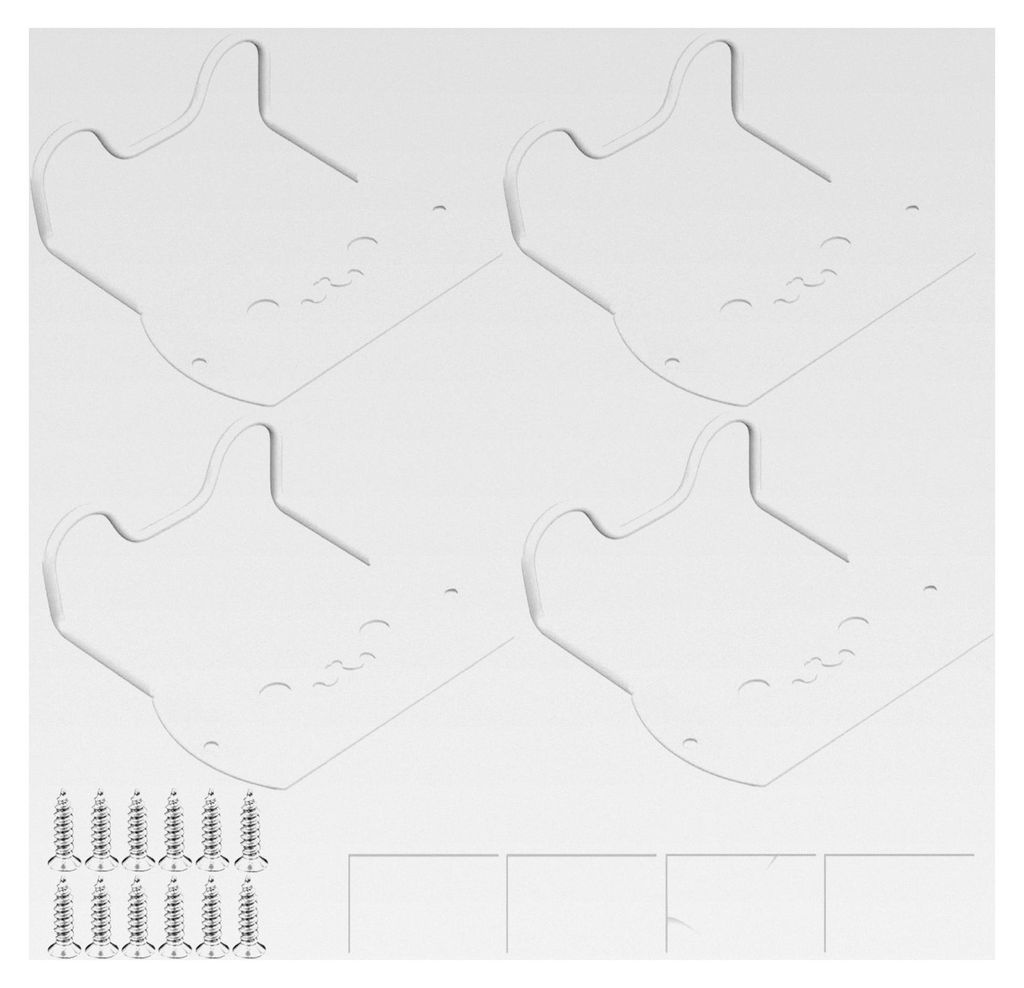 4 Stück Matratzenhalter gegen Verrutschen mit doppelseitigem Klebeband und Schrauben, Matratzenbügel für Matratzen, Sofas und Tatami, stabil und...