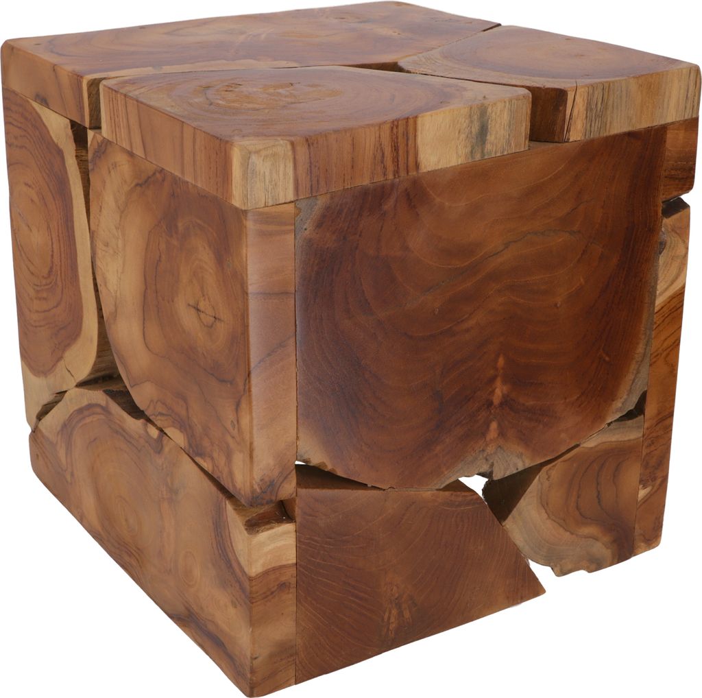 Dekowürfel aus Wurzelholz, Lichtobjekt, Braun, 31*31*31 cm, Dekoobjekte
