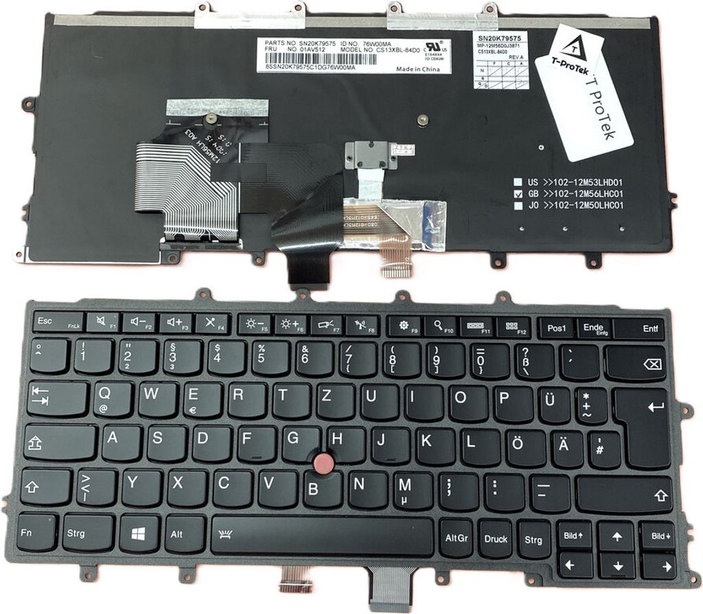DEUTSCHE - Tastatur mit Beleuchtung kompatibel für Model : CS13XBL-84D0