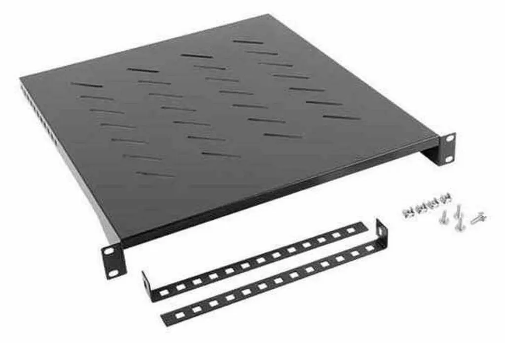 Mensola Fissa Rack 19" Lanberg AK-1005-B 1U - 25kg per NAS e UPS